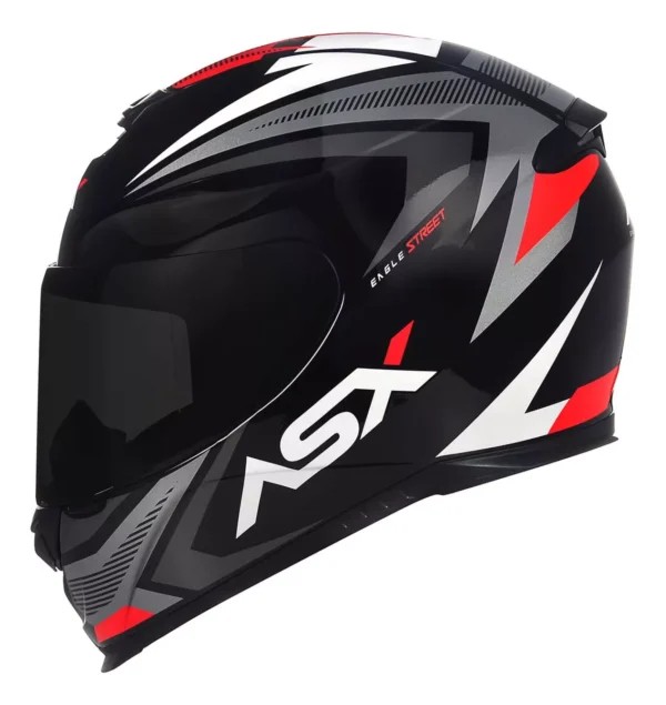CAPACETE ASX EAGLE STREET BRILHO PRETO/GRAFITE/BRANCO -60