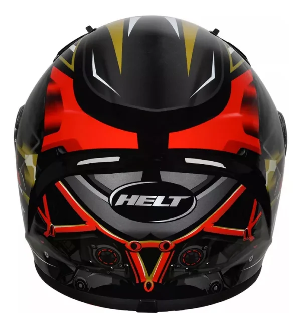 CAPACETE POLAR RACE RANGER PRETO VERMELHO DOURADO -56 - Imagem 3
