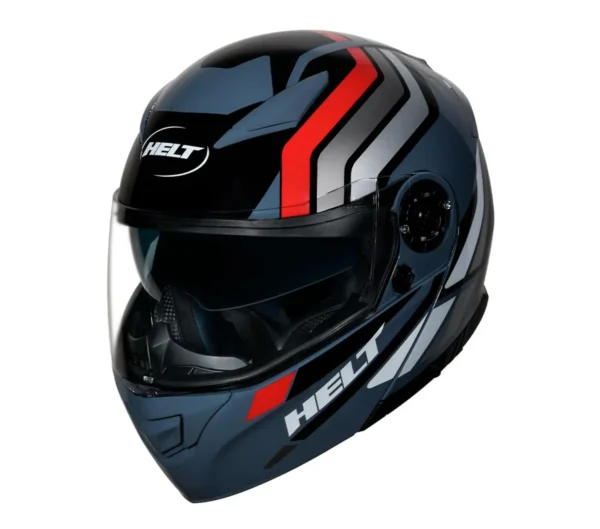 CAPACETE HIPPO GLASS C/ OCULOS HUNTER PRETO/BRANCO/VERMELHO -56 - Imagem 2