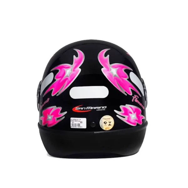 CAPACETE SAN MARINO FÓRMULA 1 FEMME PRETO/ROSA -56 - Imagem 3