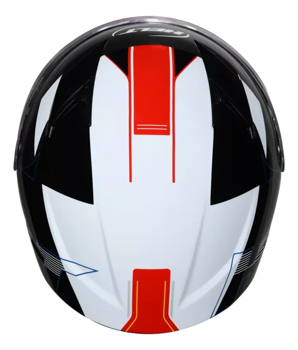CAPACETE POLAR RACE DOOM PRETO BRANCO VERMELHO -60 - Imagem 3