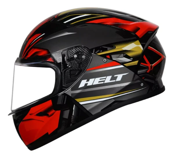 CAPACETE POLAR RACE RANGER PRETO VERMELHO DOURADO -56