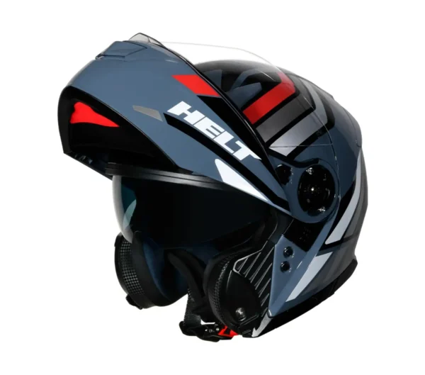 CAPACETE HIPPO GLASS C/ OCULOS HUNTER PRETO/BRANCO/VERMELHO -56
