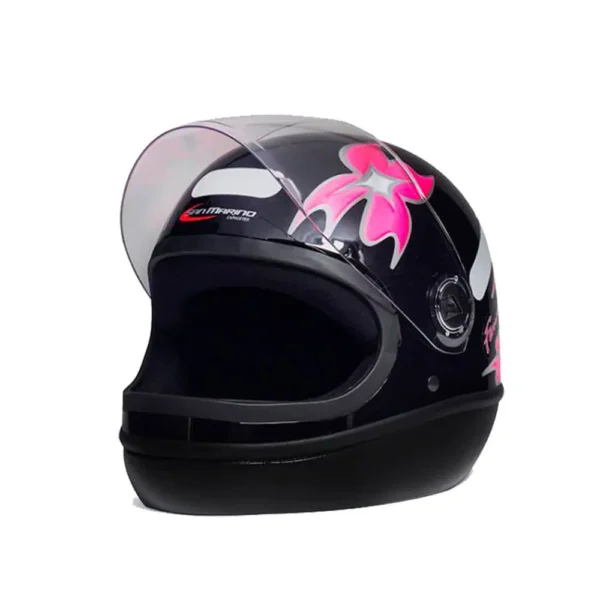 CAPACETE SAN MARINO FÓRMULA 1 FEMME PRETO/ROSA -56
