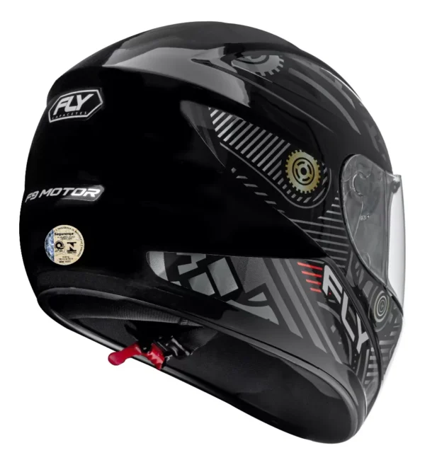CAPACETE F-9 HG MOTOR PRETO/GRAFITE -60 - Imagem 3