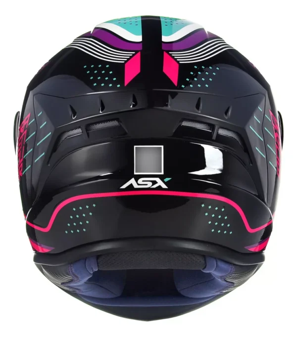 CAPACETE ASX DRAKEN COUGAR BRILHO PRETO/PINK/TIFFANY -56 - Imagem 4