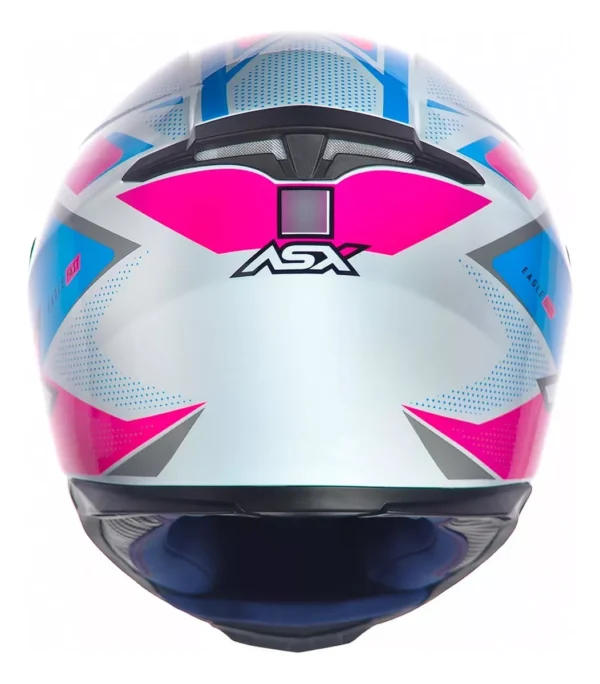 CAPACETE ASX EAGLE FAST BRILHO BRANCO/ROSA/AZUL-58 - Imagem 5