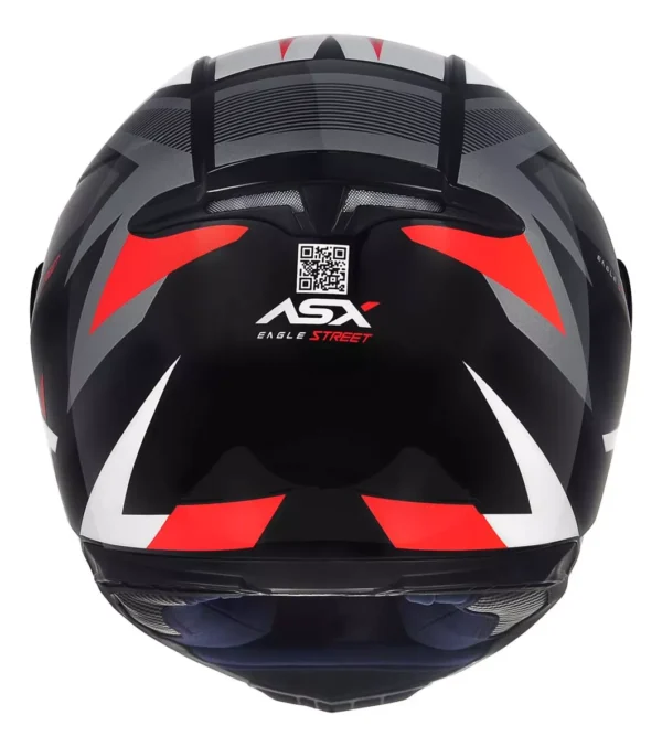 CAPACETE ASX EAGLE STREET BRILHO PRETO/GRAFITE/BRANCO -60 - Imagem 3