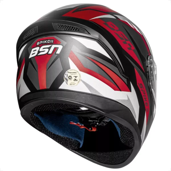 CAPACETE SPIKE II PRETO FOSCO/VERMELHO -60 - Imagem 4
