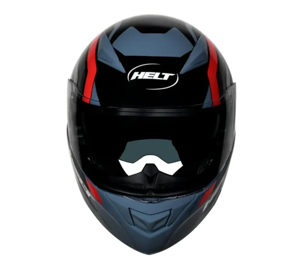 CAPACETE HIPPO GLASS C/ OCULOS HUNTER PRETO/BRANCO/VERMELHO -56 - Imagem 4