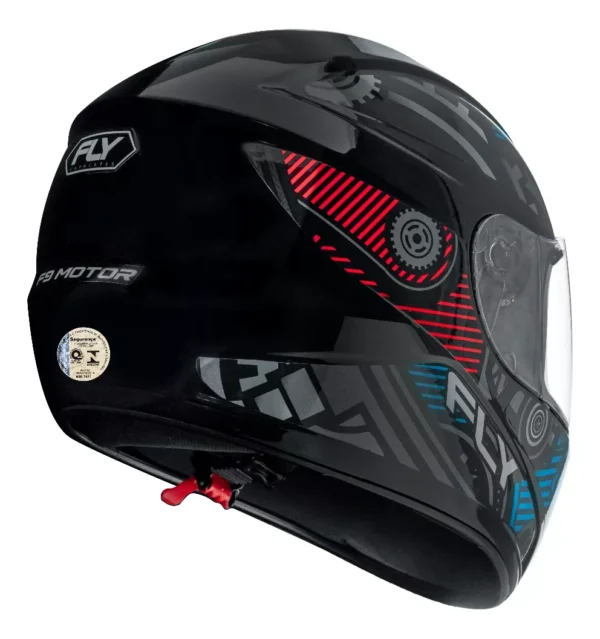 CAPACETE F-9 HG MOTOR PRETO/AZUL -58 - Imagem 4
