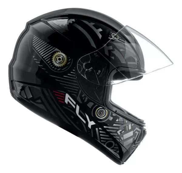 CAPACETE F-9 HG MOTOR PRETO/GRAFITE -60 - Imagem 4
