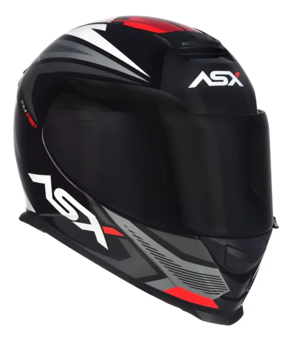 CAPACETE ASX EAGLE STREET BRILHO PRETO/GRAFITE/BRANCO -60 - Imagem 6