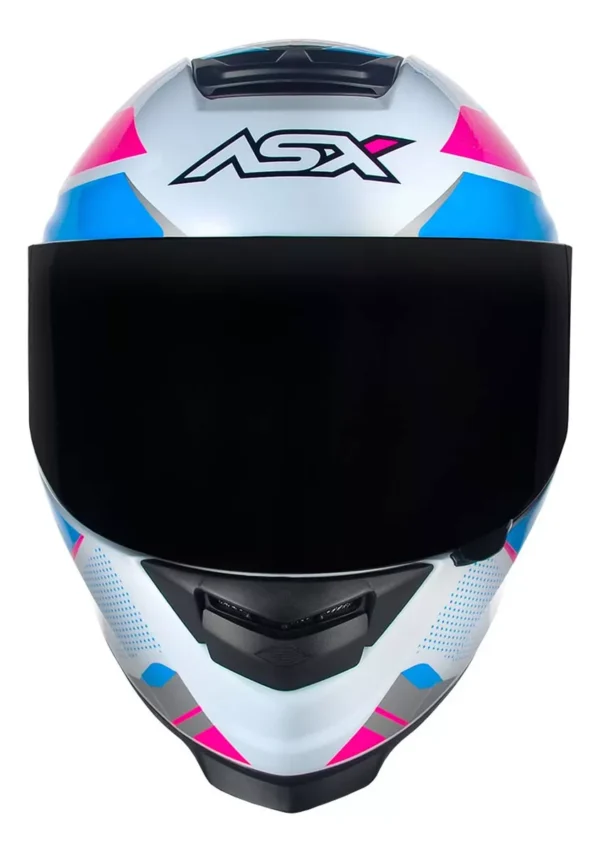CAPACETE ASX EAGLE FAST BRILHO BRANCO/ROSA/AZUL-58 - Imagem 7