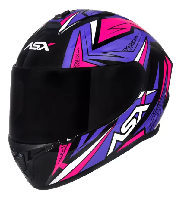 CAPACETE ASX DRAKEN COUGAR BRILHO PRETO/PINK/TIFFANY -56 - Imagem 9