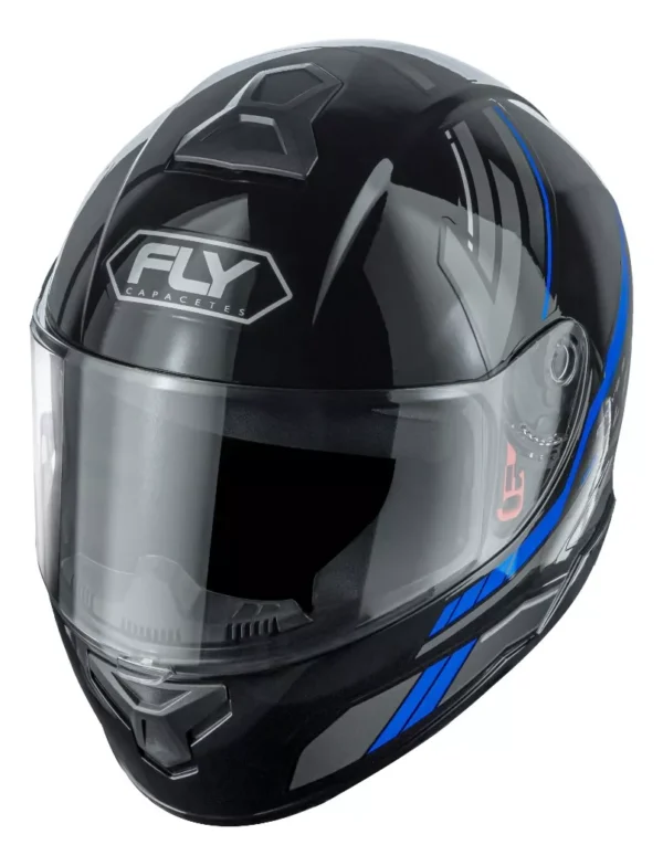 CAPACETE DRIVE 2 HG FLEX PRETO/ AZUL -60 - Imagem 2