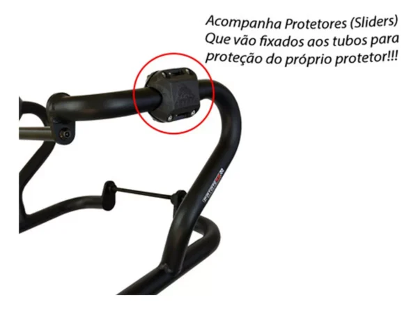 PROTETOR CARENAGEM CROSSER 150 PRETO FOSCO - Imagem 3