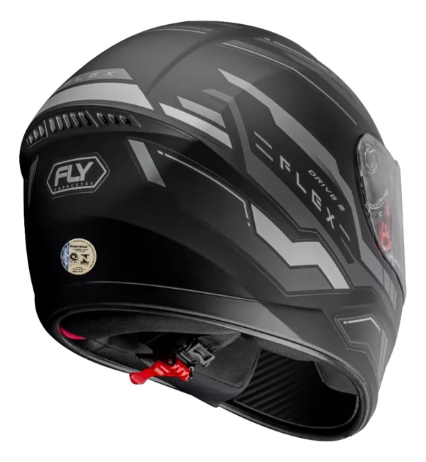 CAPACETE DRIVE 2 HG FLEX PRETO FOSCO/GRAFITE -60 - Imagem 3