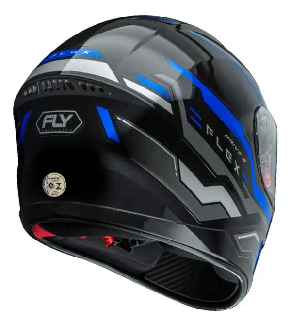 CAPACETE DRIVE 2 HG FLEX PRETO/ AZUL -60 - Imagem 3