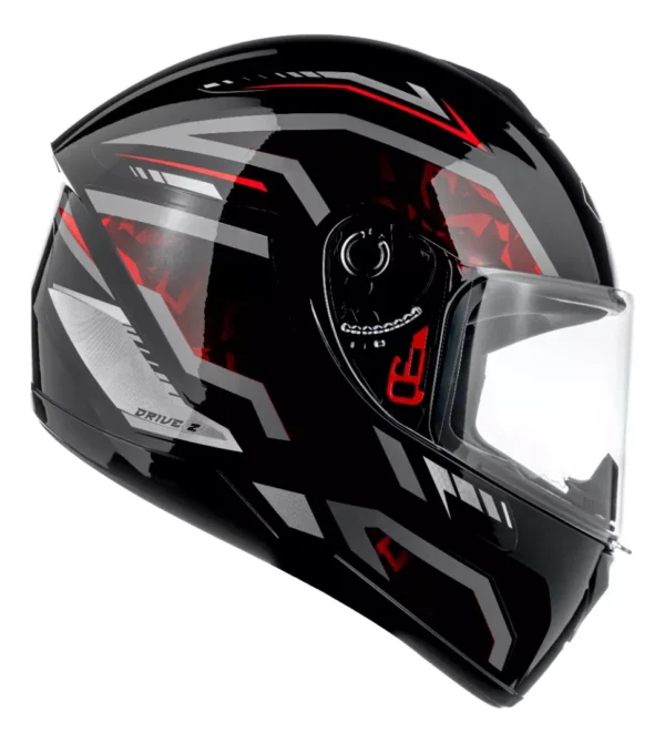 CAPACETE DRIVE 2 HG PULSE PRETO/VERMELHO-60 - Imagem 4