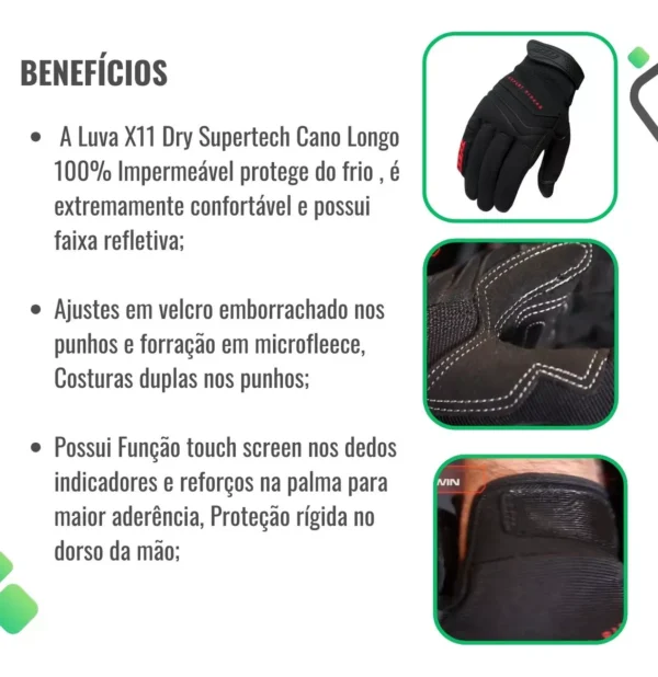 LUVA NITRO WIN X11 PRETO - Imagem 4
