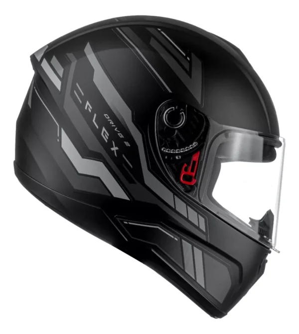 CAPACETE DRIVE 2 HG FLEX PRETO FOSCO/GRAFITE -60 - Imagem 4