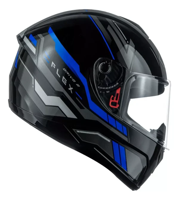 CAPACETE DRIVE 2 HG FLEX PRETO/ AZUL -60 - Imagem 4