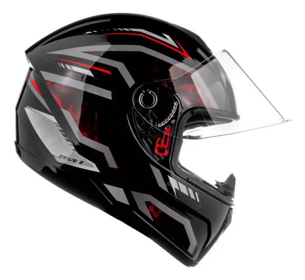 CAPACETE DRIVE 2 HG PULSE PRETO/VERMELHO-60 - Imagem 5