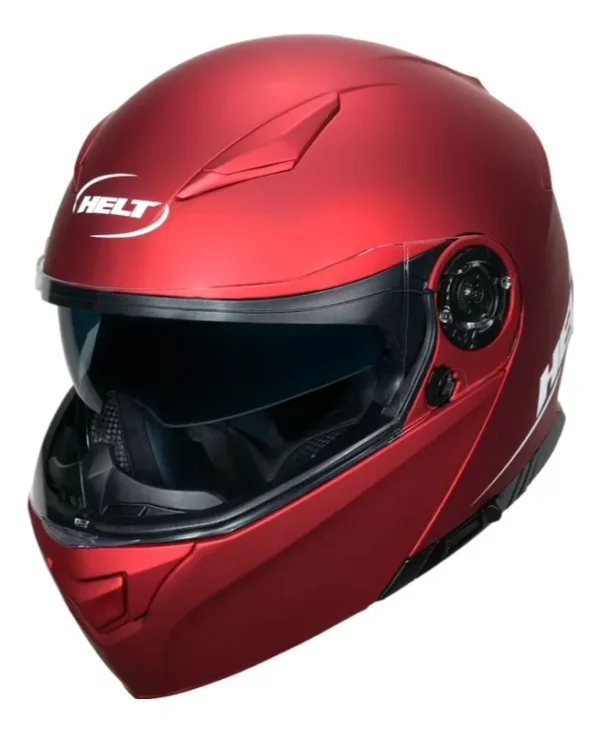 CAPACETE HIPPO GLASS VERMELHO FOSCO COM OCULOS -58 - Imagem 2