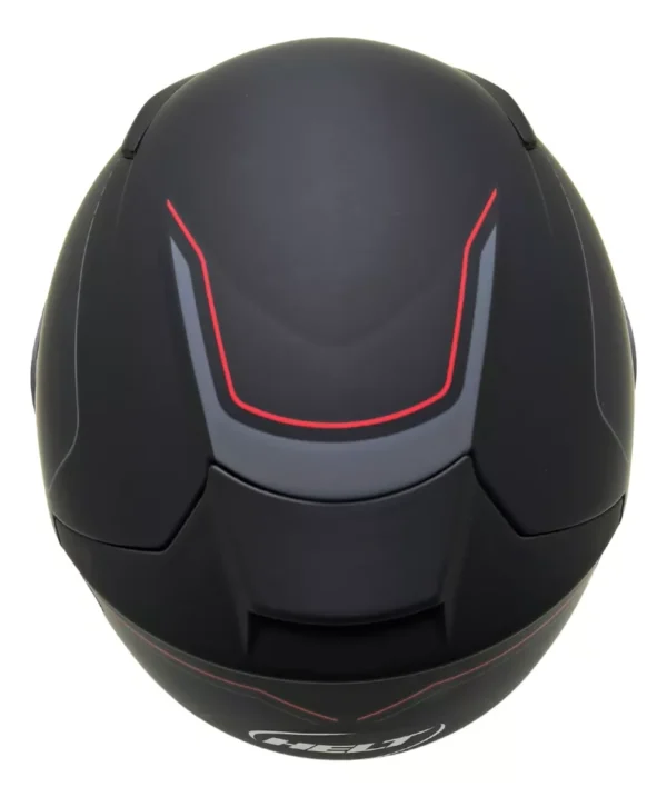 CAPACETE HIPPO GLASS PRETO FOSCO / VERMELHO COM OCULOS -58 - Imagem 5