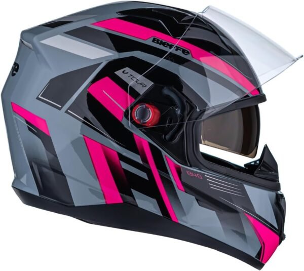 CAPACETE B-40 VTOUR COM OCULOS CINZA MOON E PINK-56